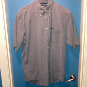 Mens textured Nautica short sleeve collared shirt